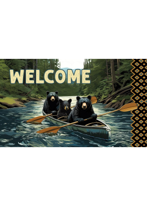 Bear Canoe Doormat | Decorative Doormats | MatMates | Door Mat