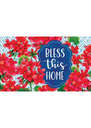 Blessed Geraniums Doormat | Decorative Doormats | MatMates