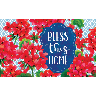 Blessed Geraniums Doormat | Decorative Doormats | MatMates