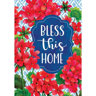 Blessed Geraniums Flag | Inspirational Flags | Double Sided Flags