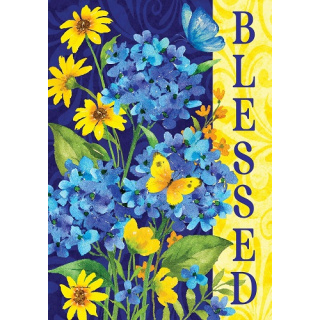 Blessed Hydrangeas Flag | Inspirational Flags | Double Sided Flags