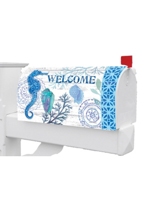 Blue Seahorse Mailbox Cover | Mailbox Covers | Mailbox Wraps