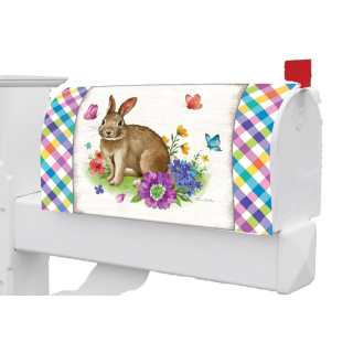 Bunny Plaid Mailbox Cover | Mailbox Covers | Mailbox Wraps