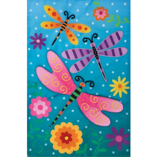 Dragonflies Flag | Applique Flags | Floral Flags | Garden Flags