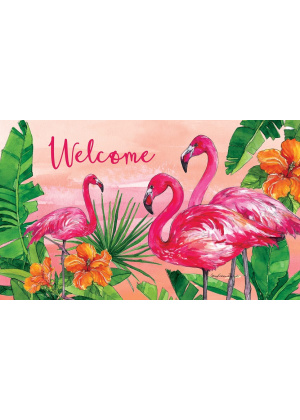 Flamingo Sunset Doormat | Decorative Doormats | MatMates