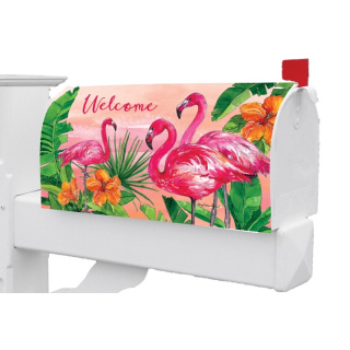 Flamingo Sunset Mailbox Cover | Mailbox Wraps | Mailbox Covers