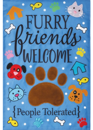 Furry Friends Flag | Applique Flags | Animal Flags | Garden Flags