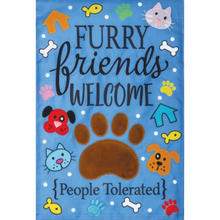 Furry Friends Flag | Applique Flags | Animal Flags | Garden Flags