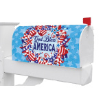 God Bless Wreath Mailbox Cover | Mailbox Covers | Mailbox Wraps