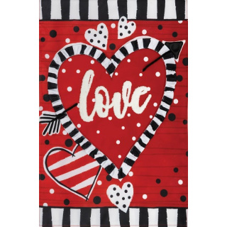 Love Heart Flag | Applique Flags | Valentine Flags | Garden Flags