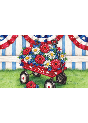 Patriotic Wagon Doormat | Decorative Doormats | MatMates