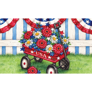 Patriotic Wagon Doormat | Decorative Doormats | MatMates