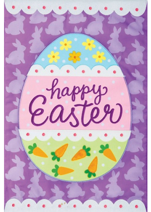 Patterned Easter Egg Flag | Applique Flags | Easter Flags