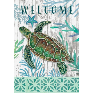 Sea Green Turtle Flag | Summer Flags | Two Sided Flag | Cool Flag