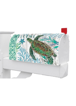 Sea Green Turtle Mailbox Cover | Mailbox Covers | Mailbox Wraps