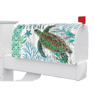 Sea Green Turtle Mailbox Cover | Mailbox Covers | Mailbox Wraps