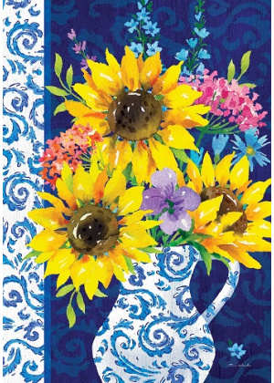 Sunflower Chinoiserie Flag | Spring Flags | Decorative Flags