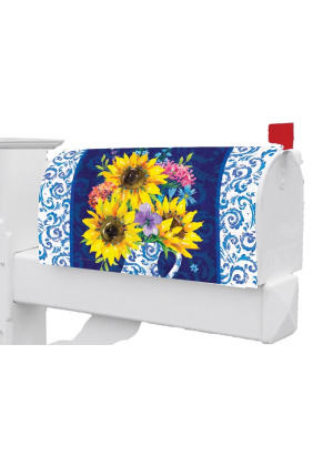 Sunflower Chinoiserie Mailbox Cover | Mailbox Covers