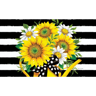 Sunflower Watering Can Doormat | Decorative Doormats | MatMate