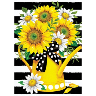 Sunflower Watering Can Flag | Spring Flags | Decorative Flags