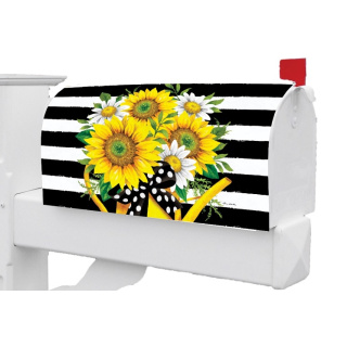 Sunflower Watering Can Mailbox Cover | Mailbox Cover | MailWrap