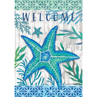 Teal Starfish Flag | Summer Flags | Two Sided Flags | Cool Flags