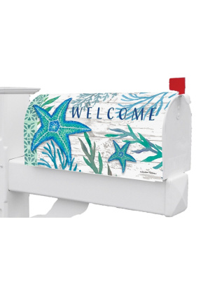 Teal Starfish Mailbox Cover | Mailbox Covers | Mailbox Wraps