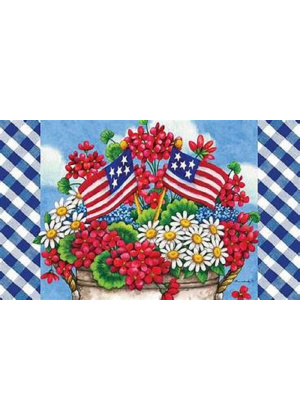 Patriotic Geraniums Doormat | Decorative Doormats | MatMates