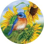 Bluebird Sunflowers Suncatcher | Suncatchers | Sun Catchers