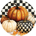 Checkered Pumpkin Stepping Stone | Stepping Stones | Pavers