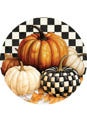 Checkered Pumpkin Stepping Stone | Stepping Stones | Pavers