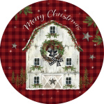 Christmas Barn Stepping Stone | Stepping Stones | Pavers