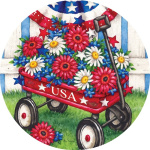 Patriotic Wagon Stepping Stone | Stepping Stones | Pavers