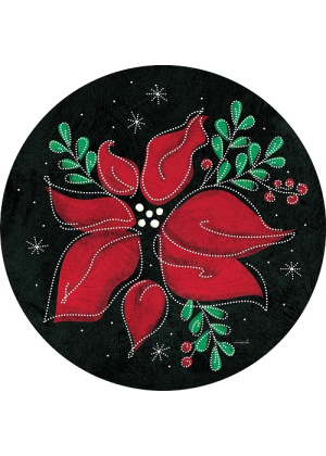 Poinsettia on Black Suncatcher | Suncatchers | Sun Catchers