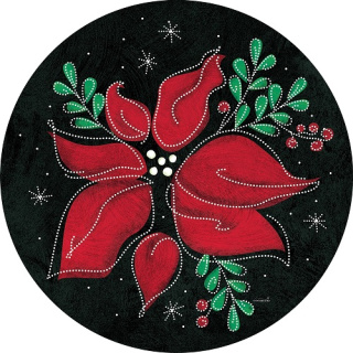 Poinsettia on Black Suncatcher | Suncatchers | Sun Catchers