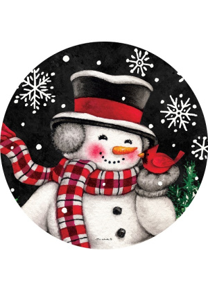 Snowman & Cardinal Suncatcher | Suncatchers | Sun Catchers