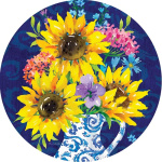 Sunflower Chinoiserie Stepping Stone | Stepping Stones | Pavers