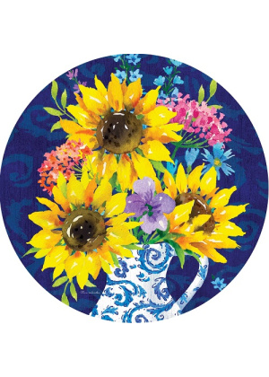 Sunflower Chinoiserie Stepping Stone | Stepping Stones | Pavers