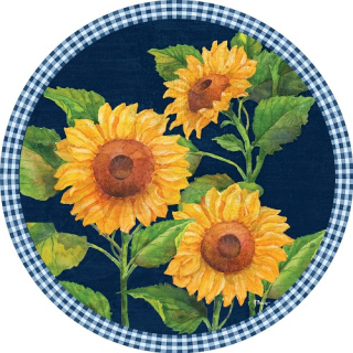 Sunflowers on Blue Stepping Stone | Stepping Stones | Pavers