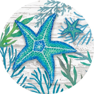 Teal Starfish Stepping Stone | Stepping Stones | Pavers