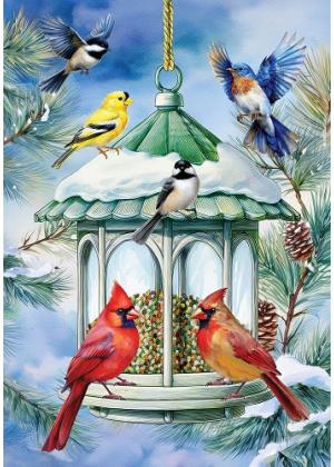 Winter Feeder Flag | Christmas Flags | Bird Flags | Cool Flags