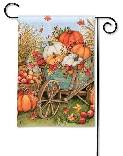 Pumpkin Wagon Garden Flag | Thanksgiving Flags | Fall Flags | Yard Flags